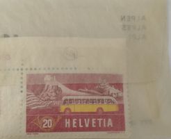 Timbre Helvetia bus occasion, état d'usage