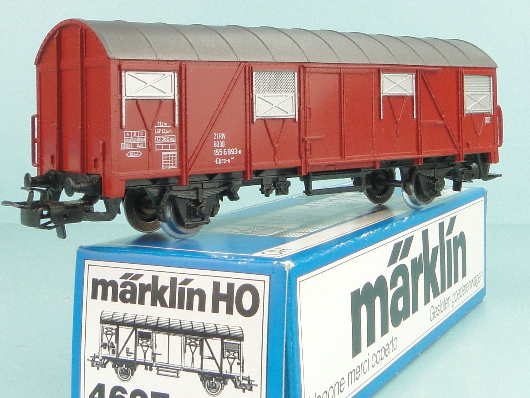 Modellini di ferrovie: Märklin 4627 Gedeckter Güterwagen, NEU – Usato da Bülach venduto da cann11 1