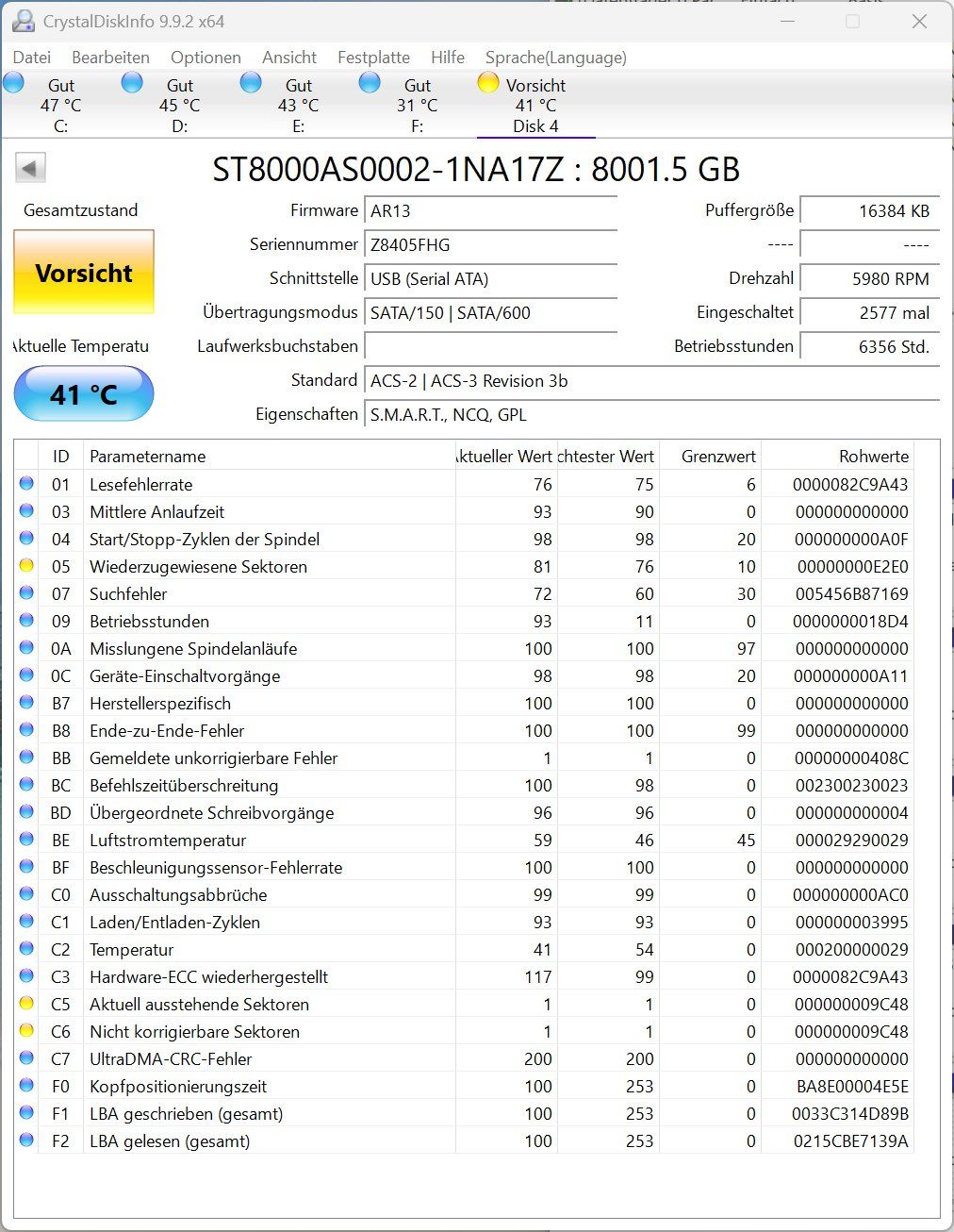 Seagate Harddisks: WD Segate  8TB NAS Festplatte – Gebraucht aus Gossau SG von AquaDaniel 2