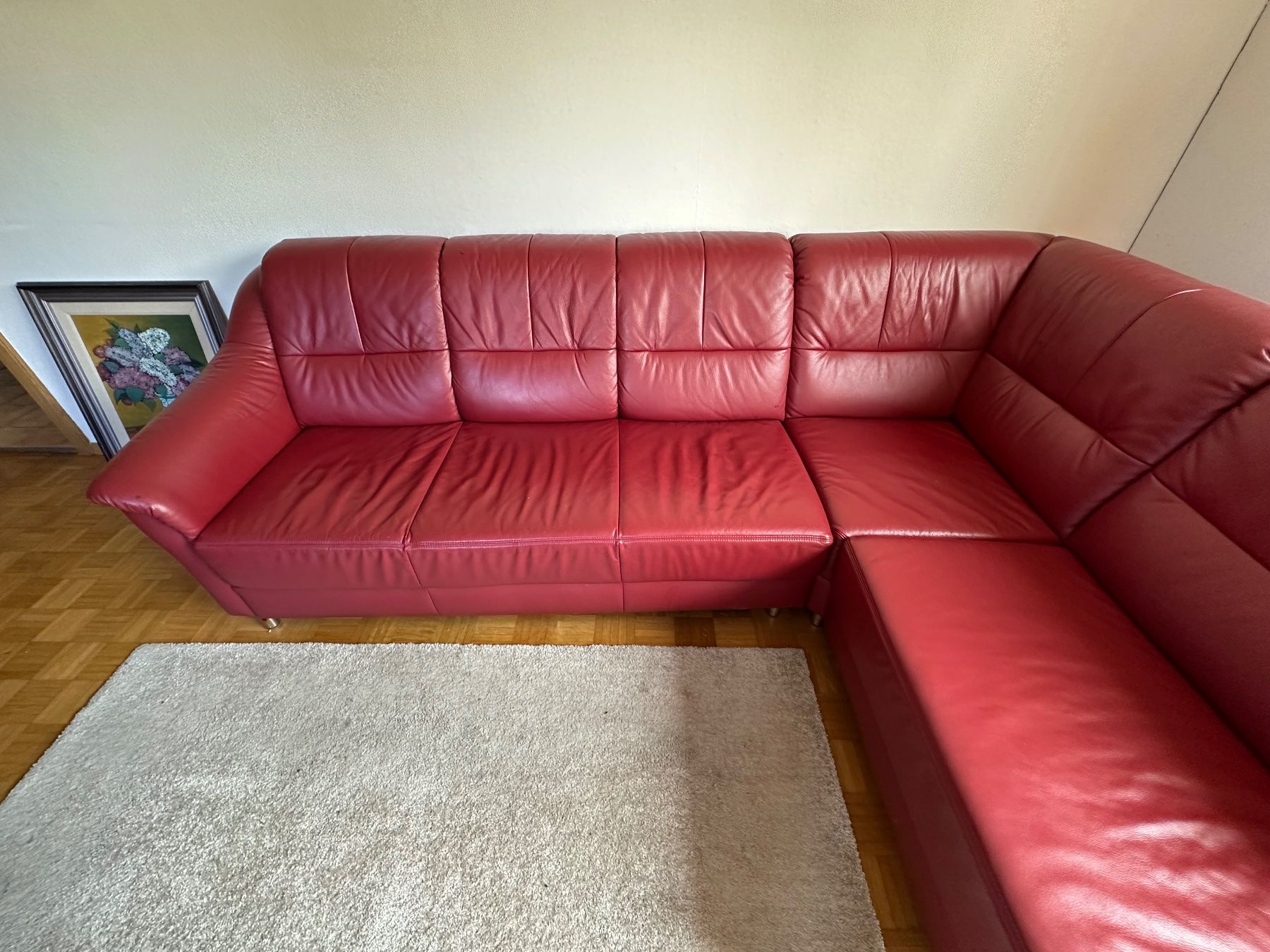Sofas: Rotes Ledersofa – D'occasion à Oberkulm par kel_n9pz 2