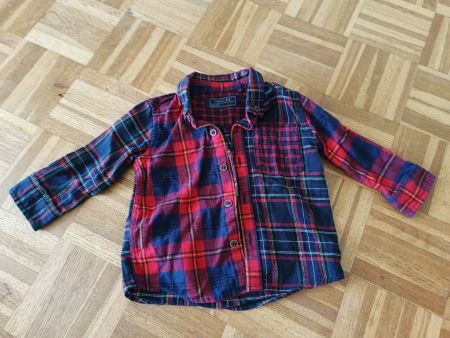 Next Langarm Hemd Gr 80 eher 74 kariert rot