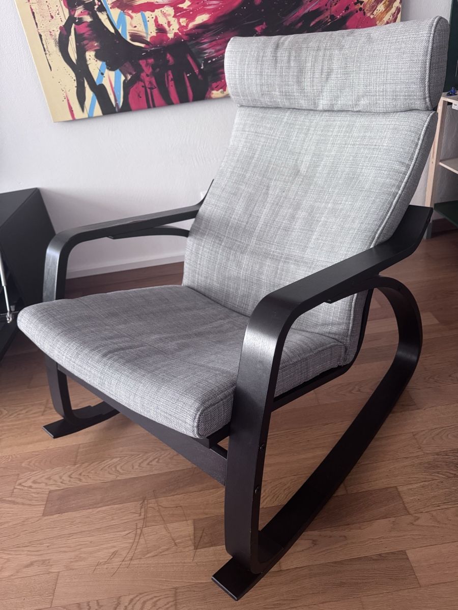 Sessel: Schaukelstuhl Schwarz / Grau – Gebraucht aus Walenstadt von Mk3GR