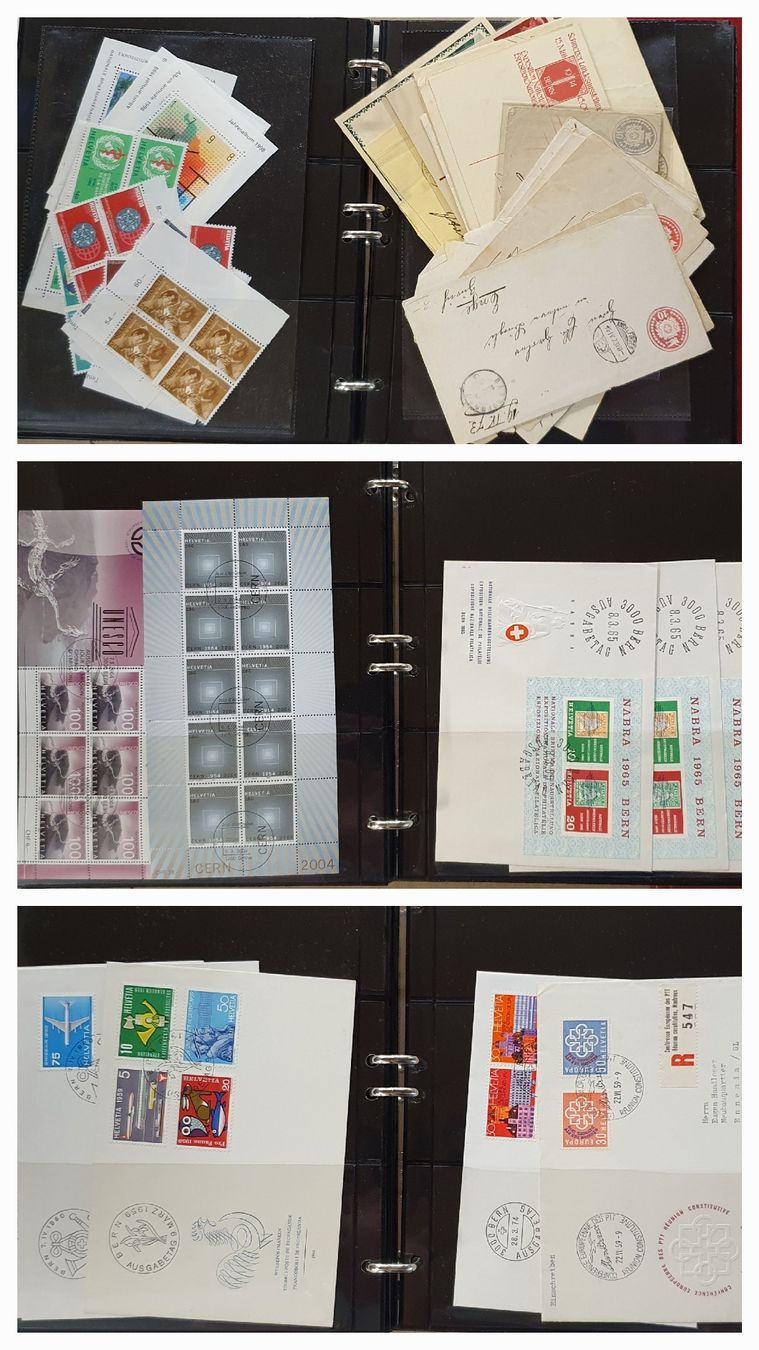 Alle Briefmarken: Restlot Schweiz in 5 Album – Gebraucht aus Kreuzlingen von Rschweiz1 8