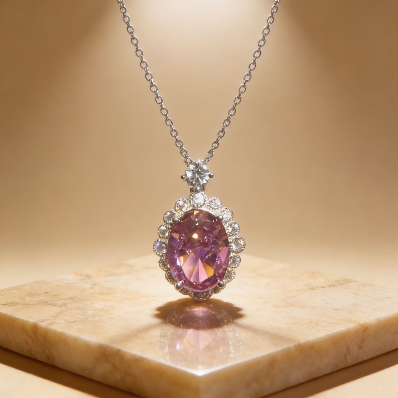 Catenine: Collier Diamant Rose – Nuovo e nell'imballaggio originale da St-Maurice venduto da Sandrinette123 1