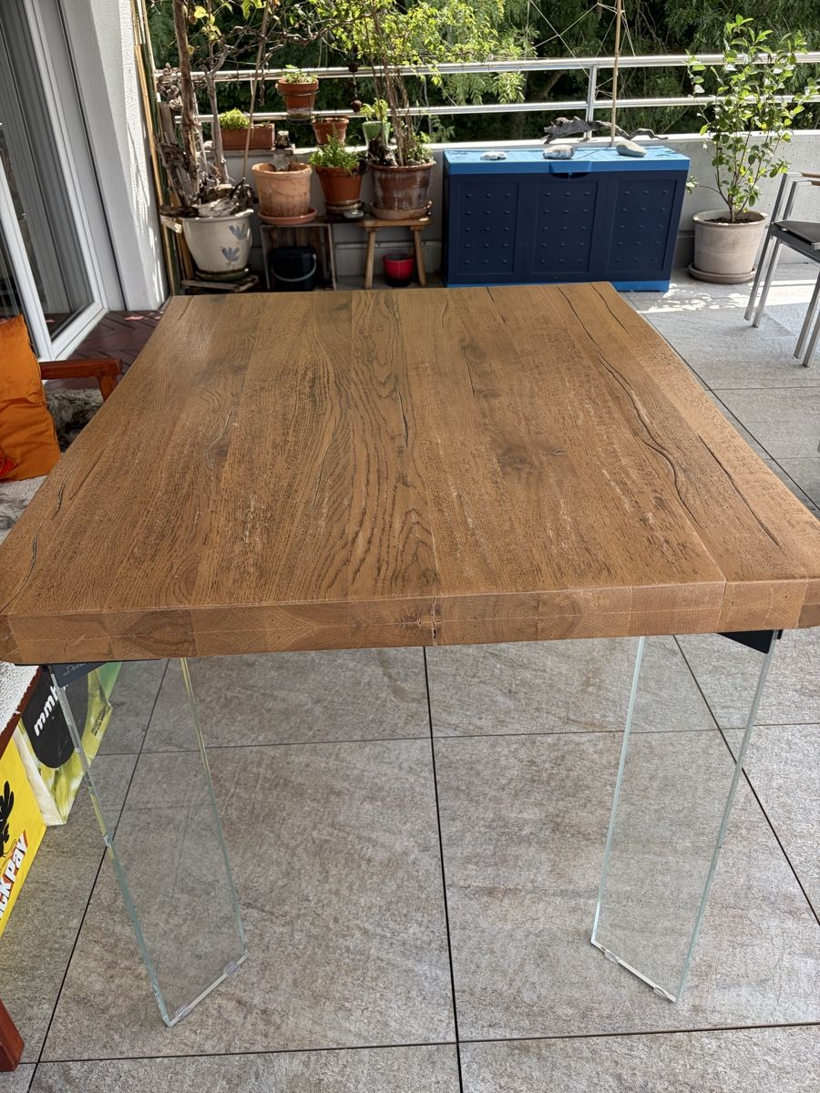 Tables: Esstisch Eiche auf Glasbeinen – D'occasion à Flüh par uallemann 7