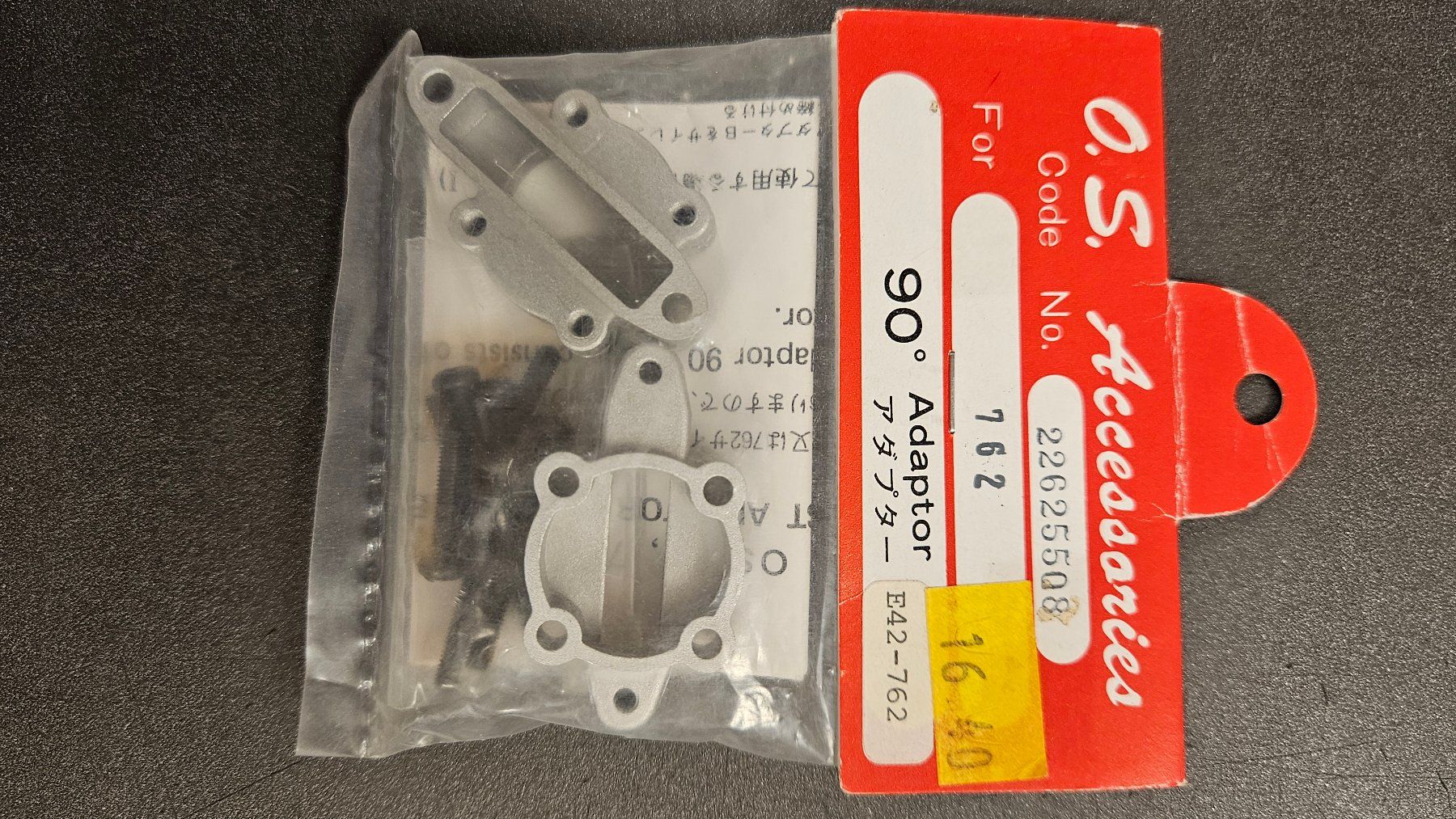 Motori: O.S. Accessories 90° Adaptor 762, Originalverpackt! – Nuovo e nell'imballaggio originale da Vaduz venduto da Lipet