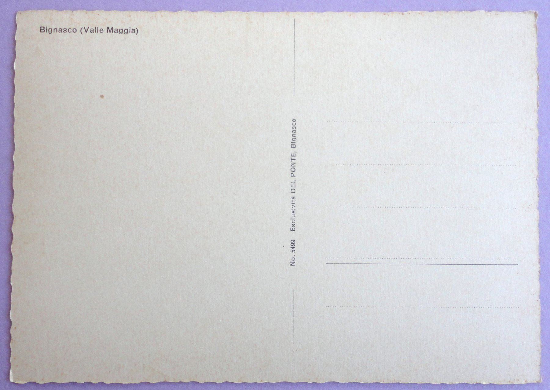 Cartoline postali: Bignasco (Valle Maggia) – Usato da Fétigny venduto da Billy2miny 1