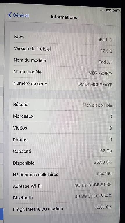 Tablet PC: iPad  Air A1474 2013 – Usato da Bassins venduto da nestordubrus 1