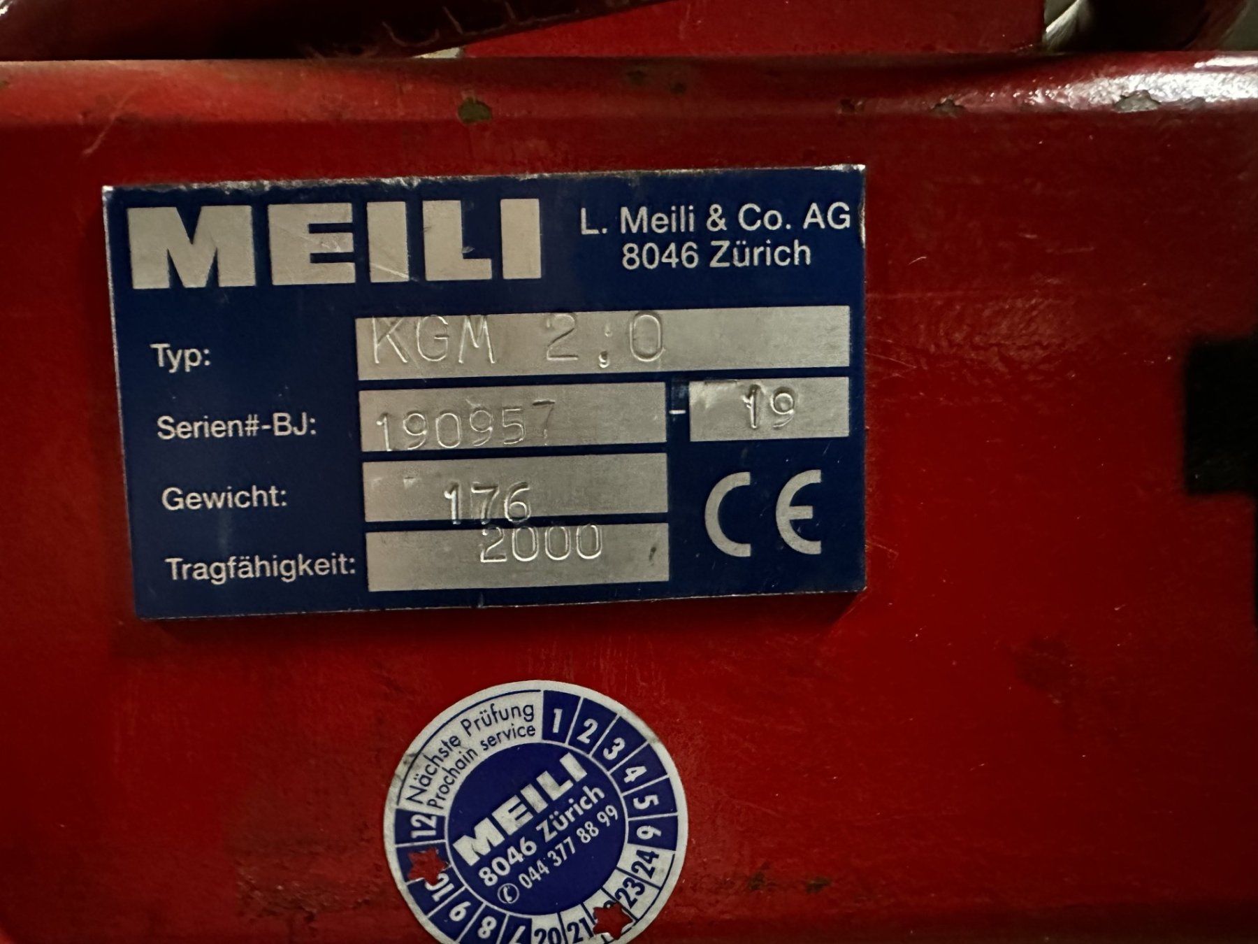 Kräne: Krangabel, verstellbar. 2000kg – Defekt aus Allschwil von Corbusier 1