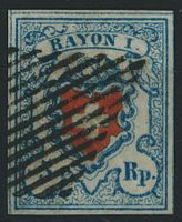1851 - Rayon I · o K - Abart - gestempelt