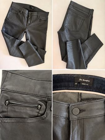 Pantalon en cuir veau noir The Koople, t. 30, VN 359.-
