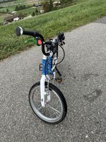 Kinderfahrrad Woom 3 blau 16 Zoll mit Gepäckträger
