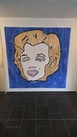 Gemälde Marilyn Monroe Pop Art Stil Acryl Blau Leinwand
