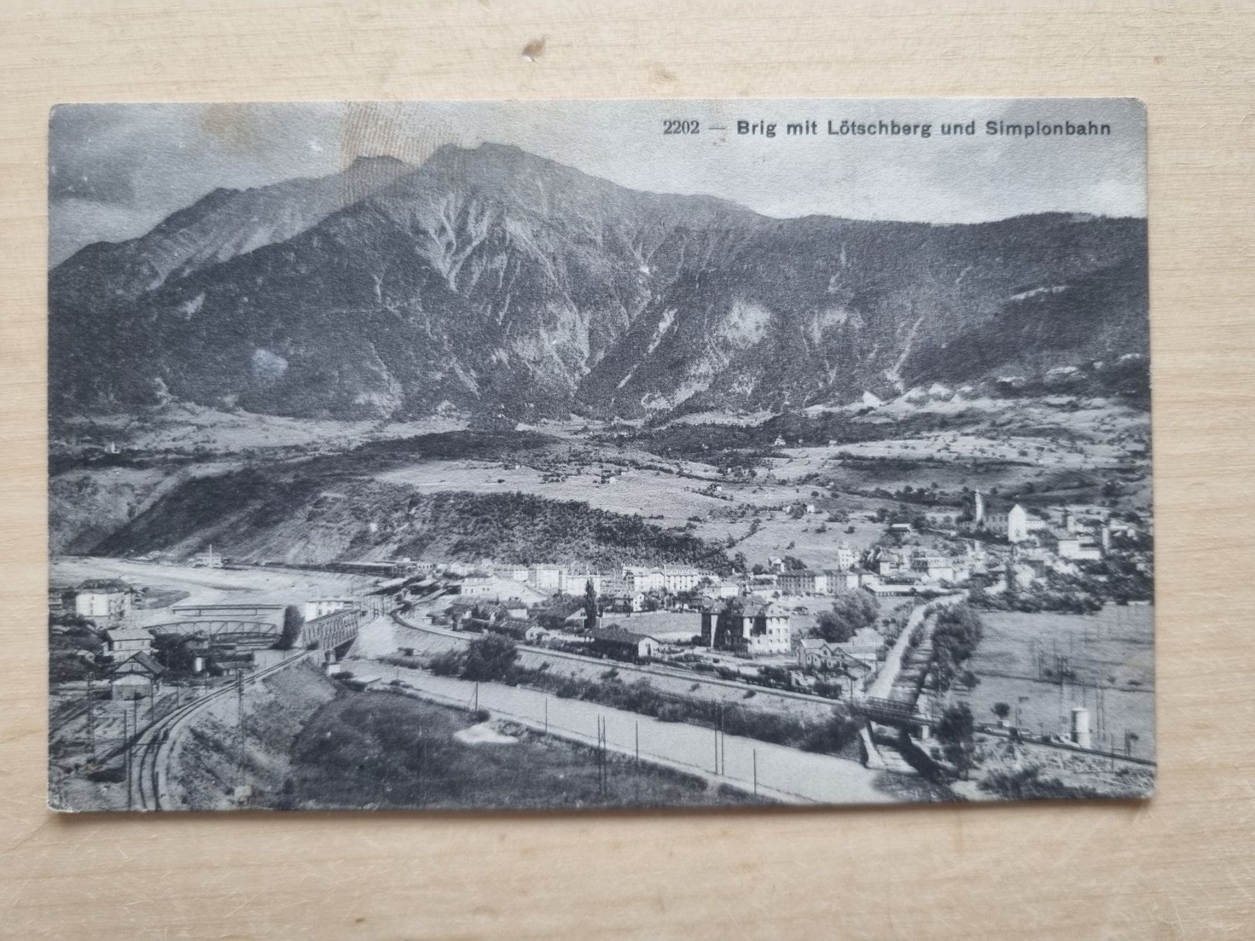 Ansichtskarten: AK Brig mit Simplon-und Lötschbergbahn – Gebraucht aus Bözberg von heinz-d