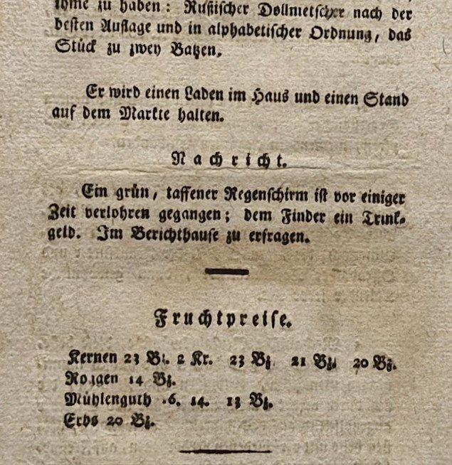 Documenti: Antike "Solothurnische Wochenschrift" von 1813 – Usato da Möhlin venduto da bekapame 2