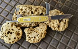 Victorinox Offiziersmesser gelb mit Bugnap Aufdruck