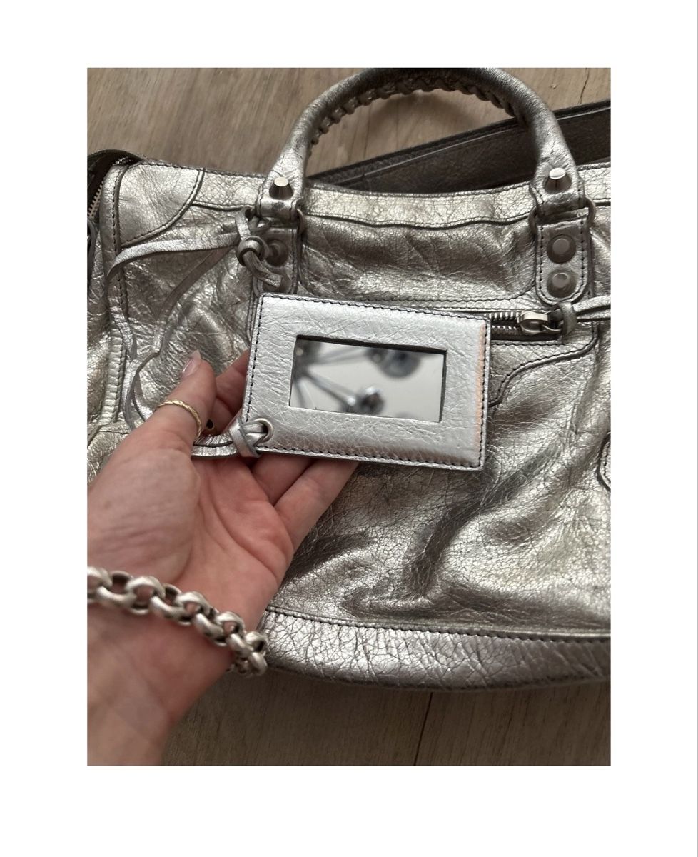 Balenciaga Borse: Balenciaga City Mini Regular Hardware Silver – Usato da Zürich venduto da kleinervogel 8