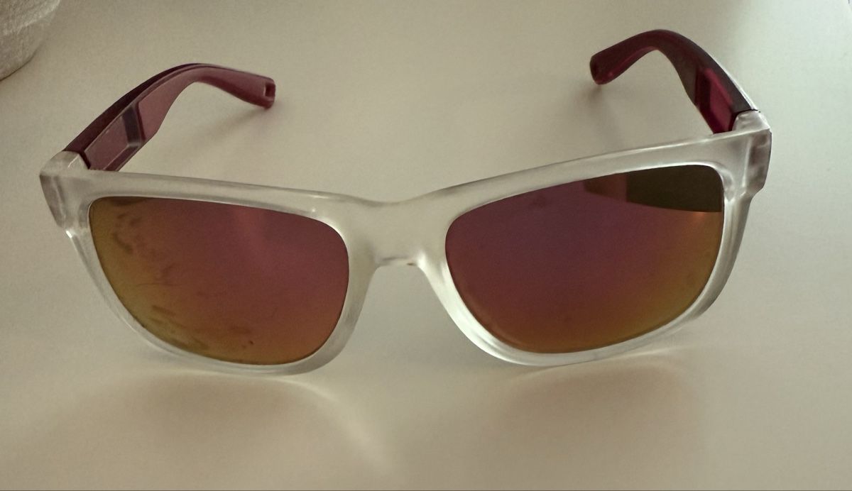 Occhiali & Lenti: Sonnenbrille transparent/pink verspiegelt Linsen – Usato da Feldbrunnen venduto da excessively 1