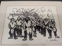 Erwin Schürch Lithographie Trychler