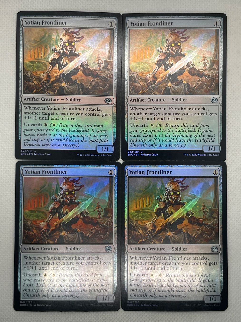 Magic The Gathering Carte collezionabili: Yotian Frontliner 4x Foil Magic the Gathering – Usato da Hinterkappelen venduto da Kim1992