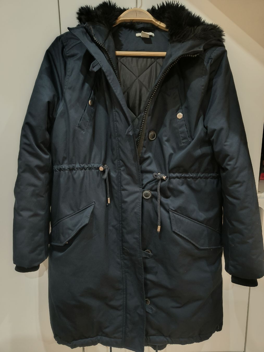 H&M Cappotti: Umstandsjacke Winter Gr. M in dunkelblau – Usato da Strengelbach venduto da Lerch05