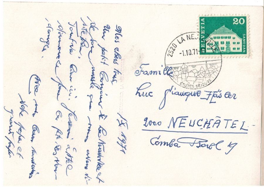 Cartes postales: La Neuveville, Musée, circulée 1971 – D'occasion à Frauenfeld par POML 1