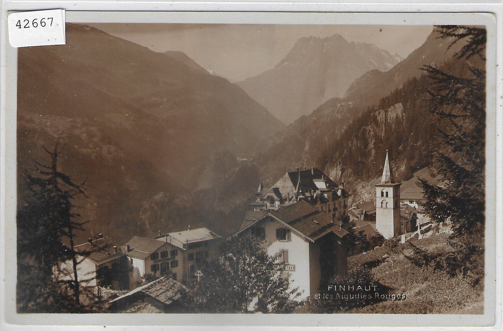 Cartoline postali: Finhaut - Dorfpartie – Usato da Ettingen venduto da Kartenplanet