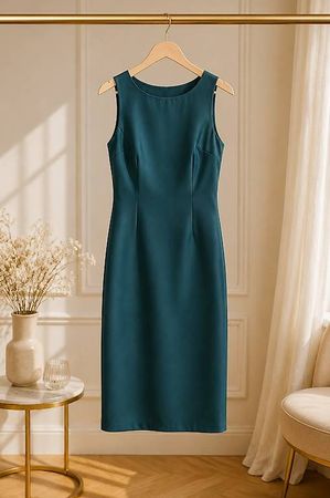 Getragenes elegantes Damenkleid Petrol/Türkis  Größe S 