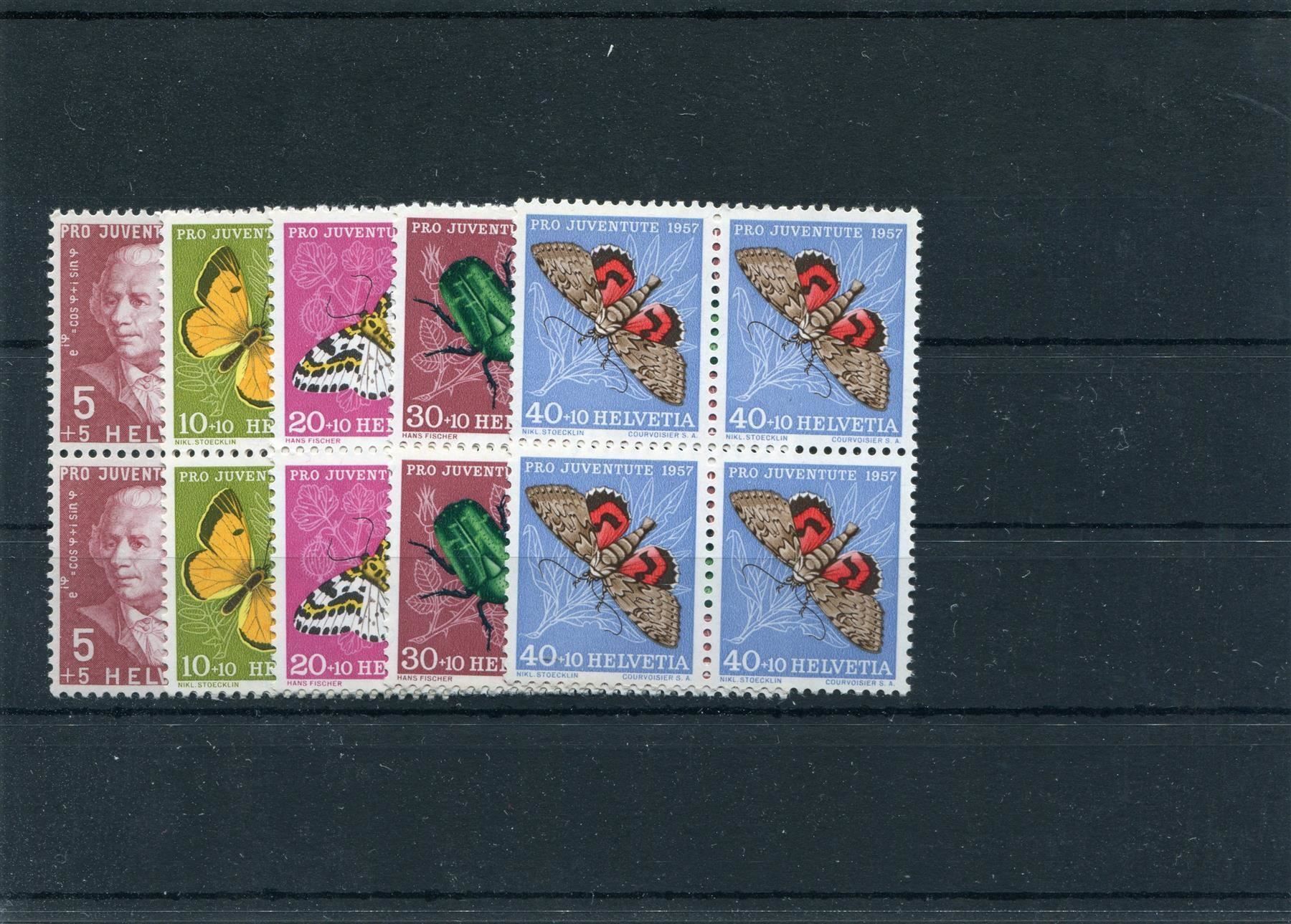 Tutti i francobolli: PJ 1957 Serie im V'block postfrisch – Usato da Winterthur venduto da Kyoung