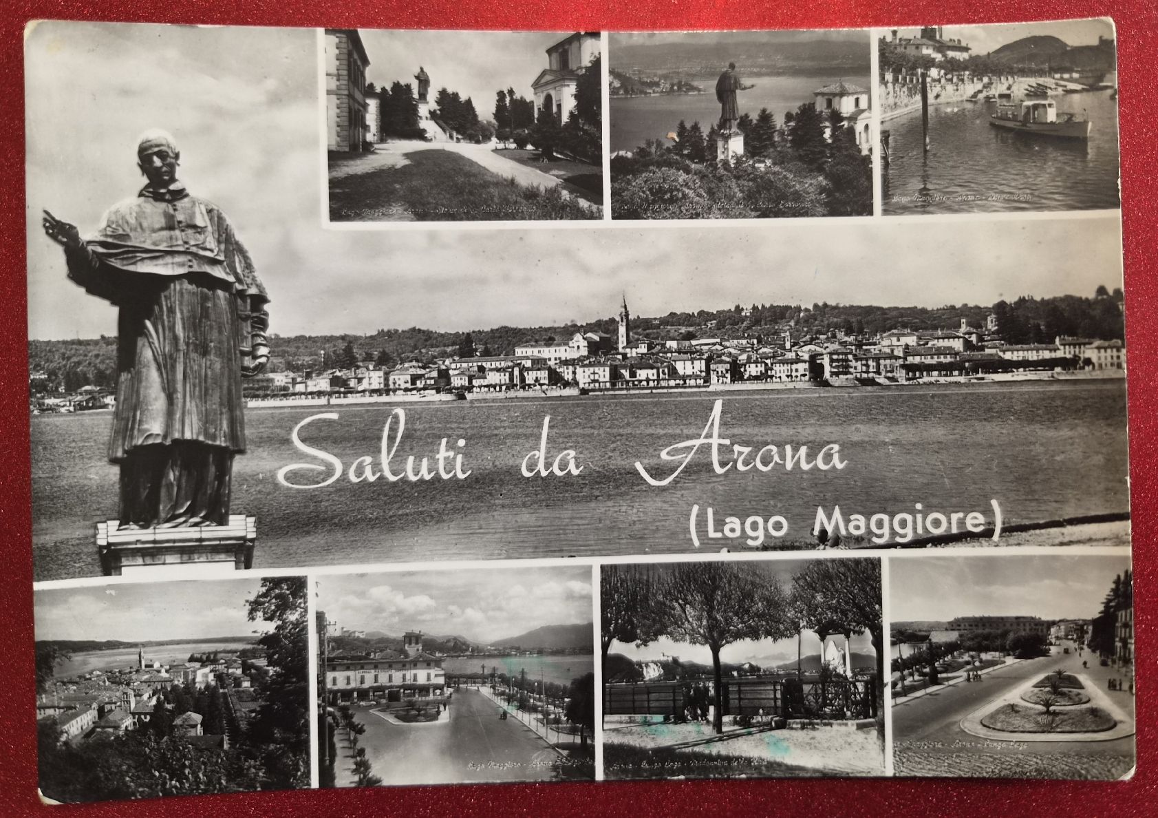 Cartes postales: Arona Lago Maggiore mit Statue 1959 – D'occasion à Melchnau par Arthurius