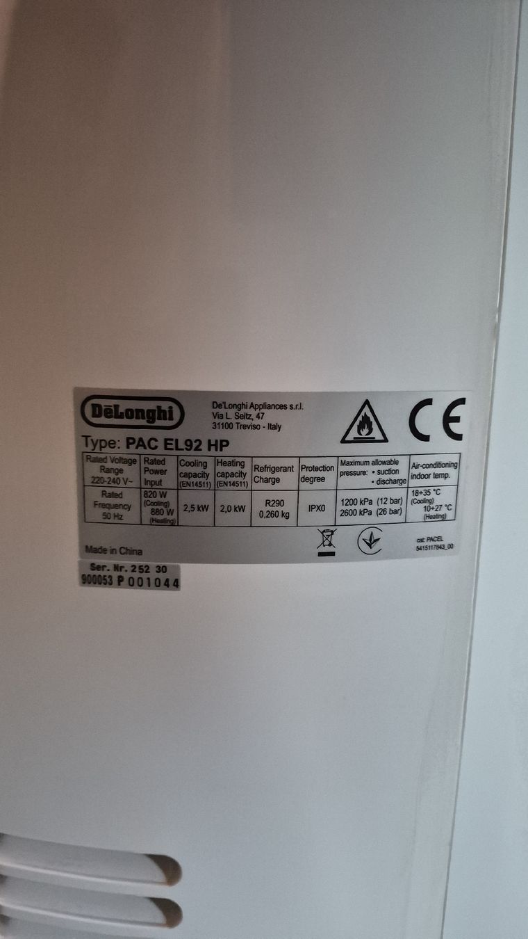 De'Longhi Climatiseurs: DeLonghi Pinguino PAC EL92 HP – D'occasion à Bettlach par Garry23 2