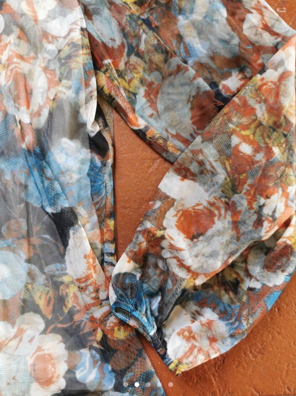 Camicette: Blumen-Mesh Shirt von Diff Gr. S – Usato da Ittigen venduto da franzis6 1