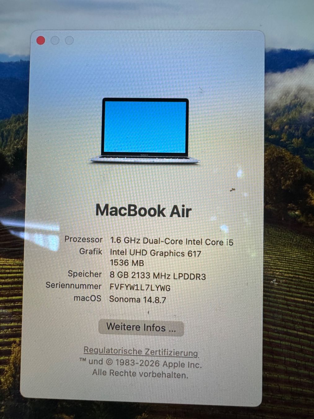 Apple Notebook: MacBook Air Retina, 13 Zoll – Usato da Adliswil venduto da Busys 1