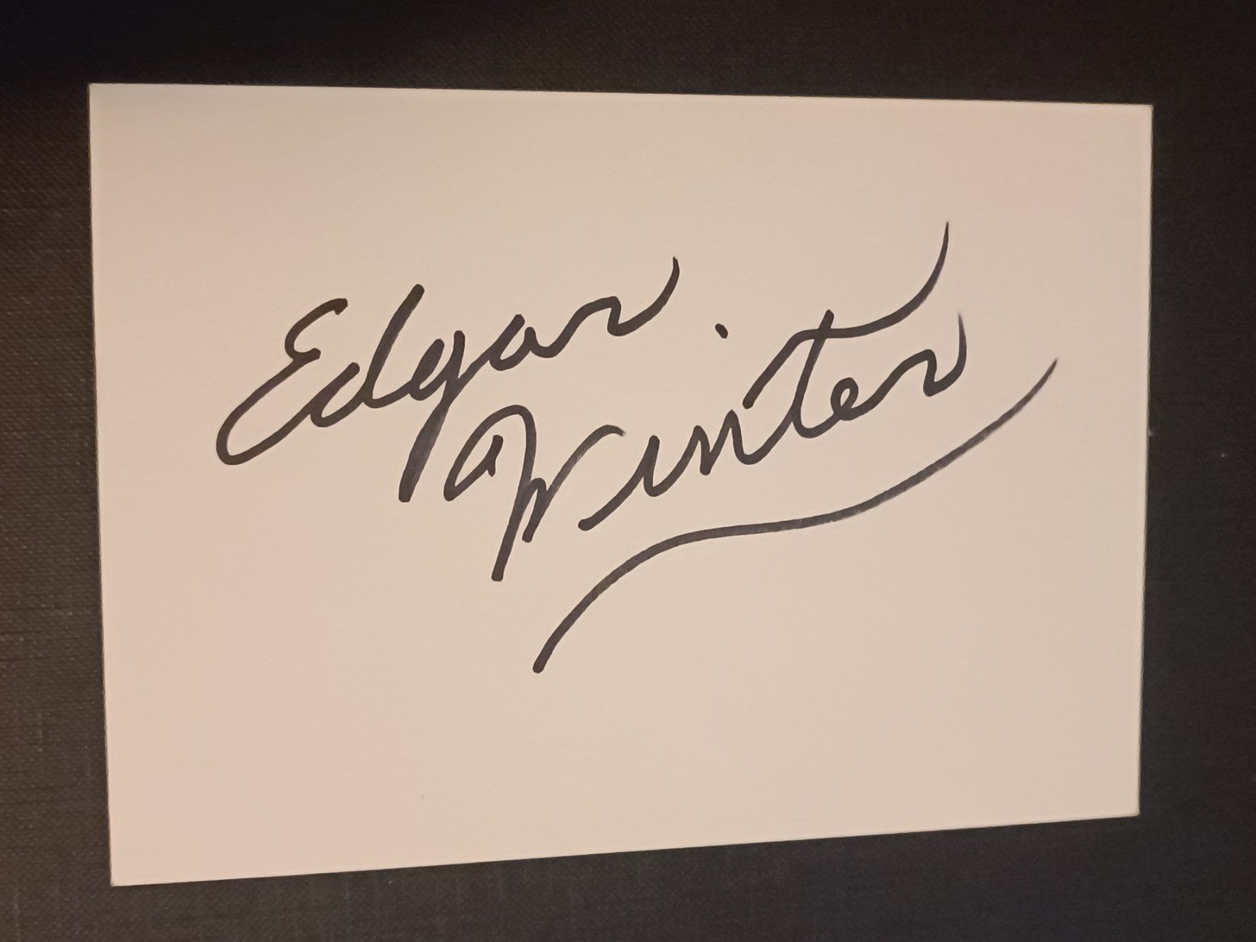 Autografi: Edgar Winter - handsignierte Karteikarte – Usato da Menziken venduto da Artographs