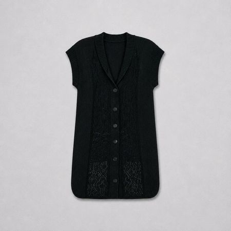Strick Weste / Cardigan Gr. M. dunkelblau neuw.