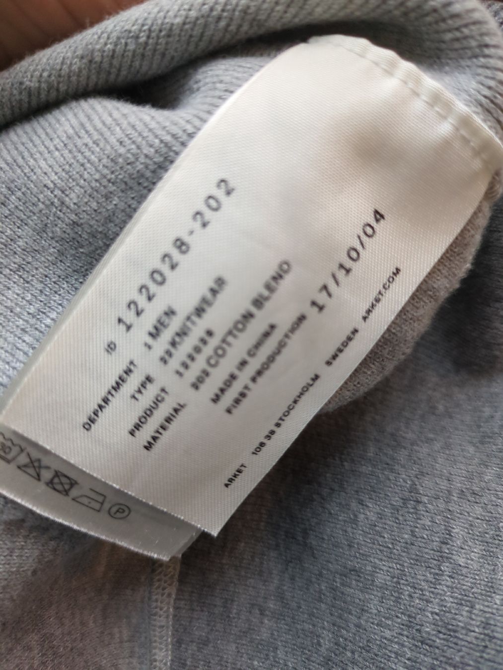 Maglioni & Felpe: ARKET Herren Pullover Baumwollmischung Grau Grösse S Top! – Usato da Basel venduto da Blumenwiese2 2