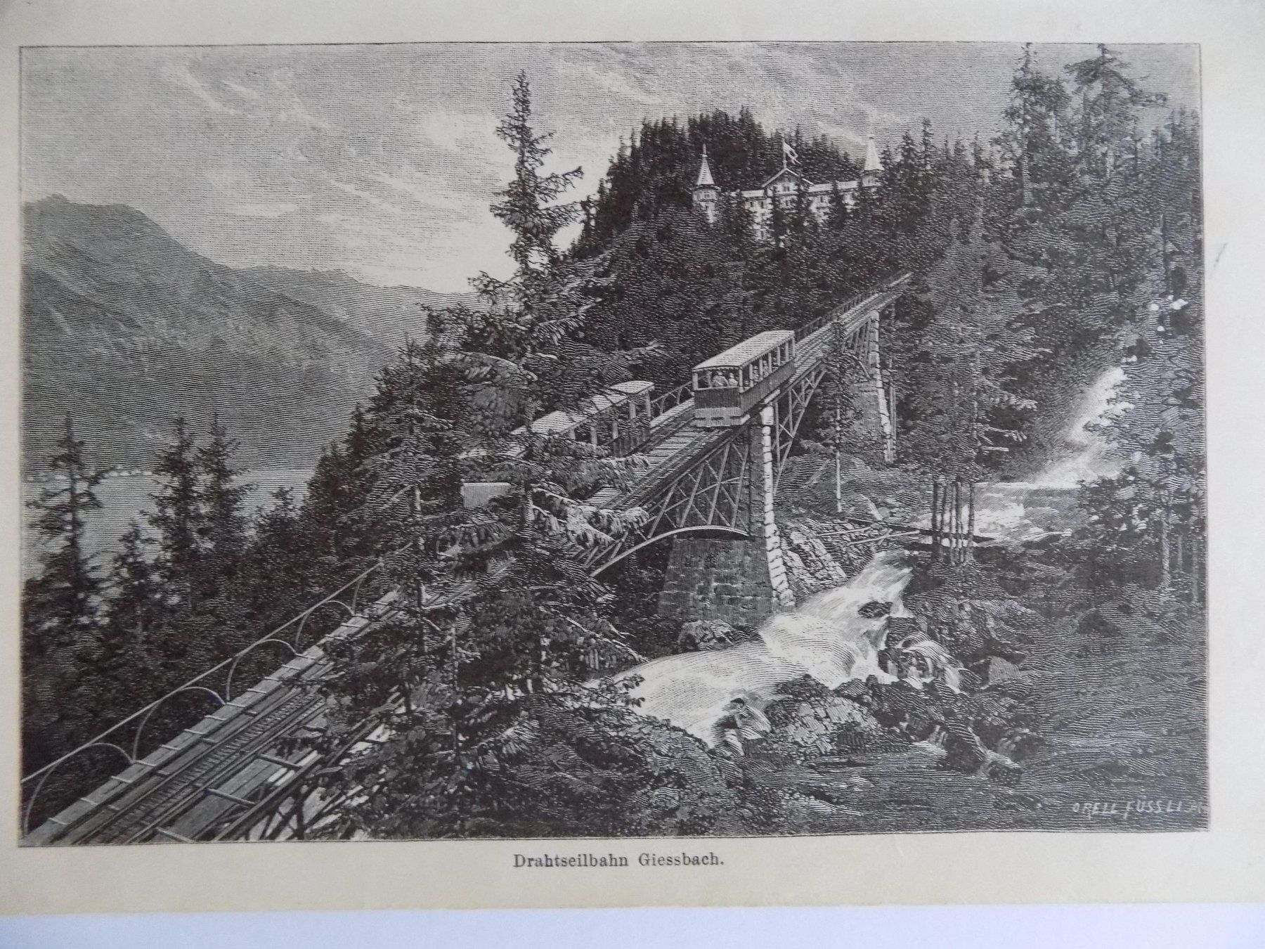 Incisioni: Drahtseilbahn Giessbach – Usato da Risch venduto da Antikfee 4