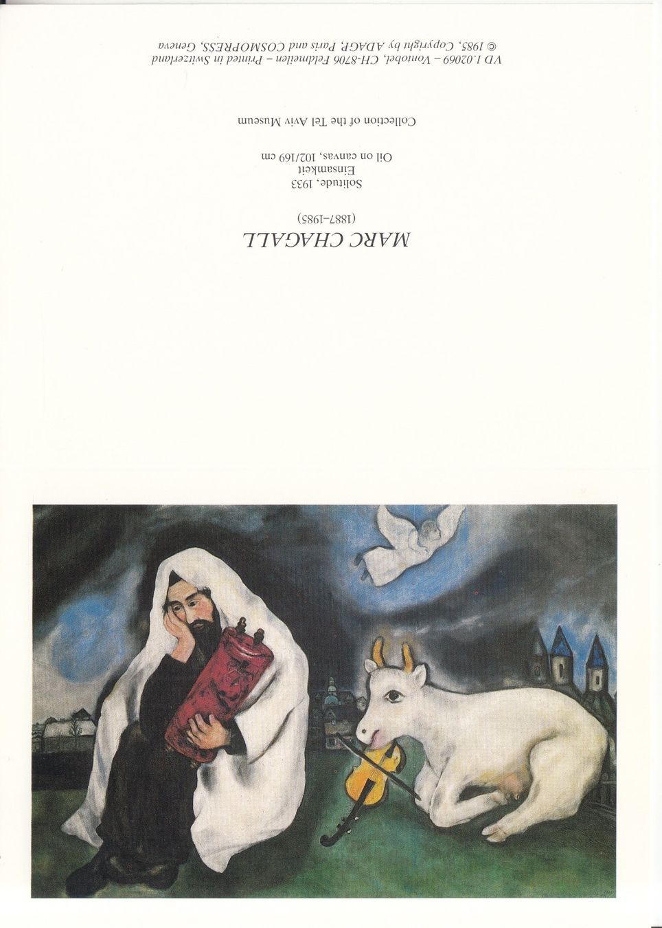 Cartoline postali: DK Marc Chagall, Solitude, 1933 – Nuovo (secondo la descrizione) da Bürglen TG venduto da StampGraf
