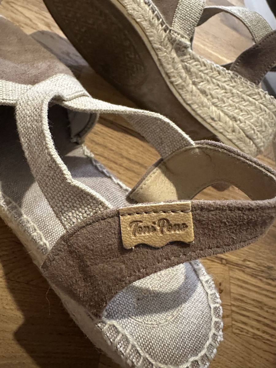 Damenschuhe: Tons Pons Keilabsatz Espadrilles Grösse 36 Braunes Leder – Gebraucht aus Zürich von Gazo_11 3