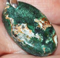 Anhänger L-3262 – Grüner Chrysokoll 27x18mm