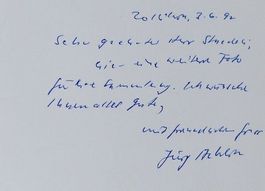Jürg Acklin (1945) Schriftsteller - signierte Karte