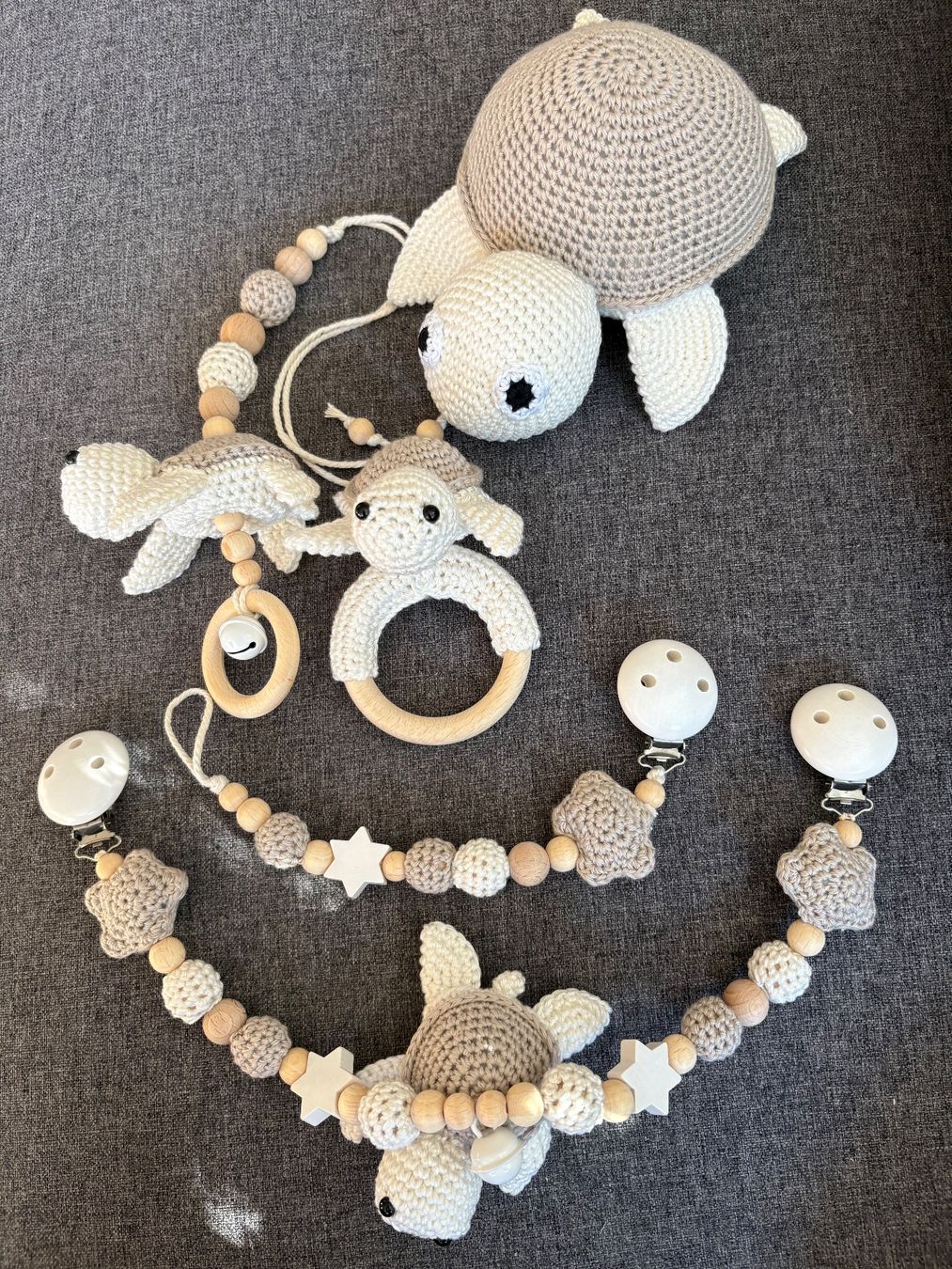 Catenine: Schildkrötenset beige – Nuovo (secondo la descrizione) da Chur venduto da Handkreativ