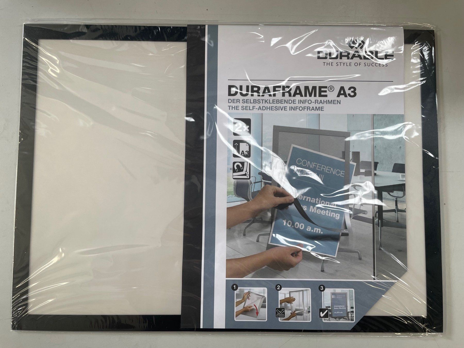 Cornici: Selbstklebender Rahmen Durable A3 schwarz - Set à 2 Stück – Nuovo e nell'imballaggio originale da Uetendorf venduto da PREBENA_AG