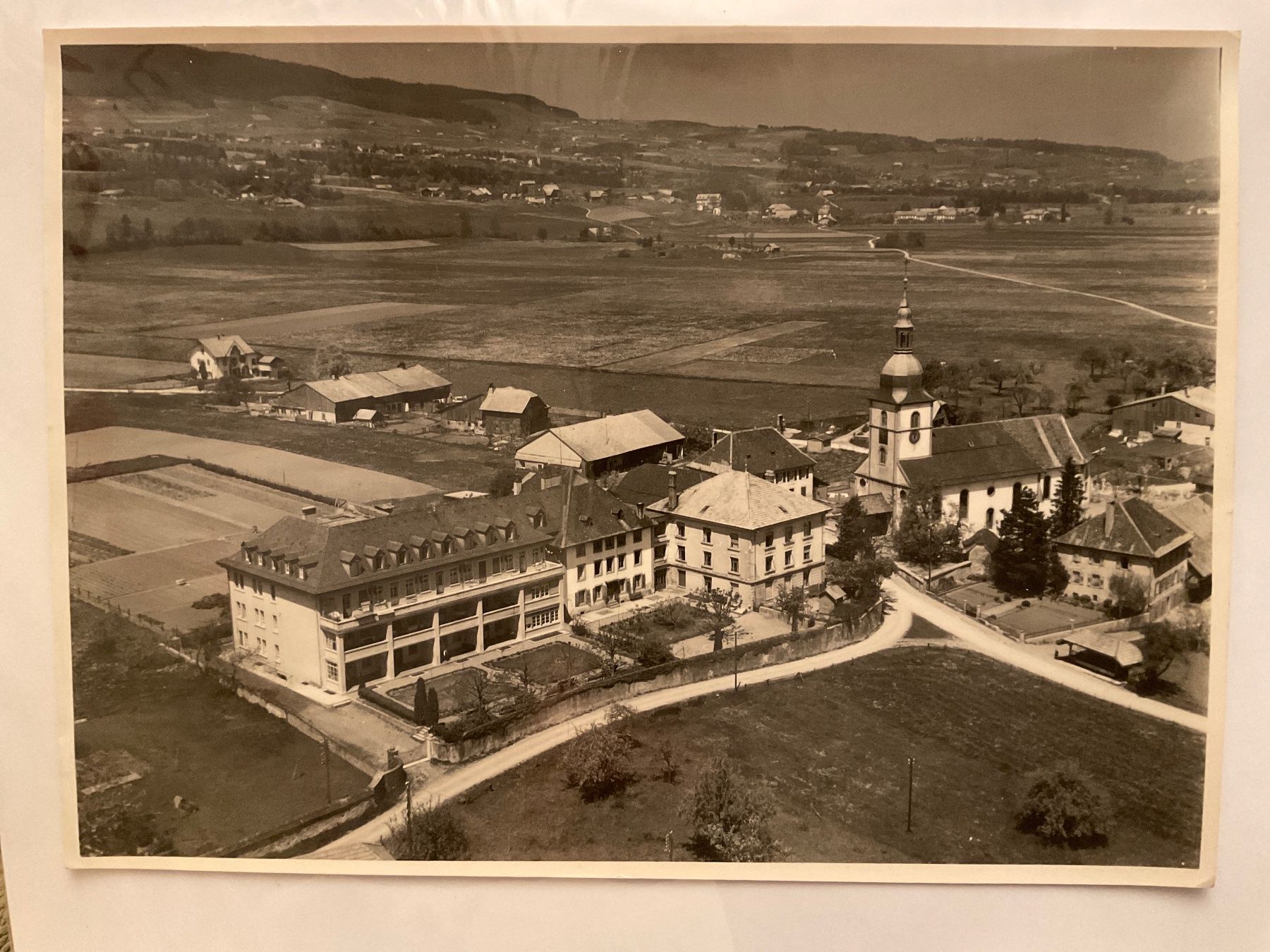Cartoline postali: Flugbild Riaz, 1948 – Usato da Tecknau venduto da bleilaus