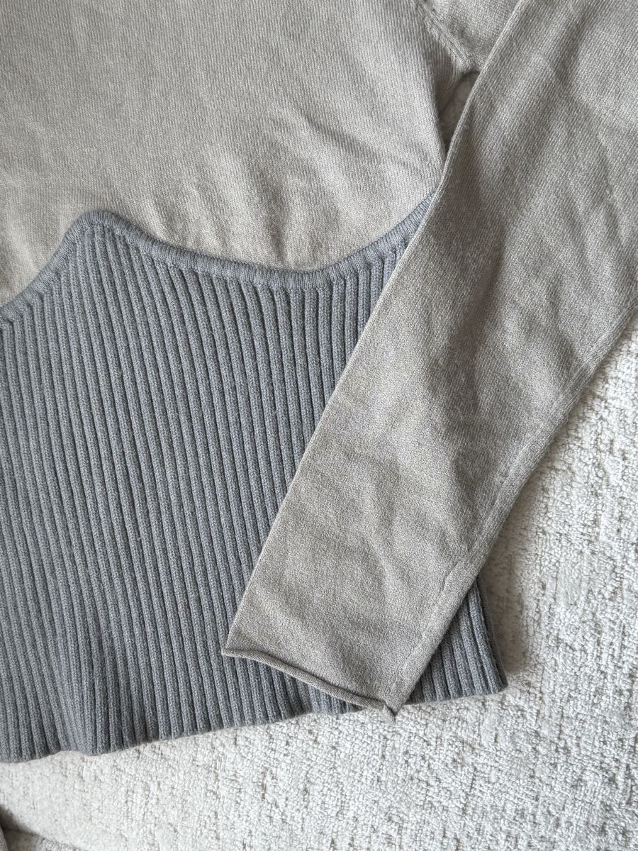Zara Top: Zara Knit Top in Beige/Grau – Usato da Zürich venduto da di_archive 1