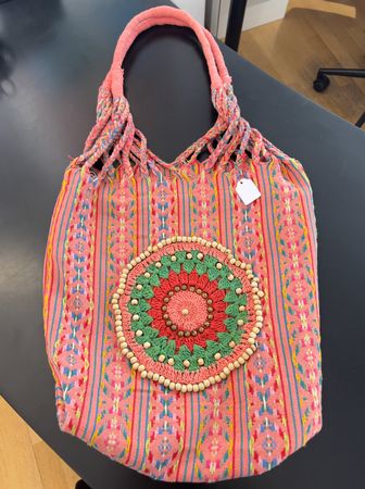 ***SLAE*** Boho Sommer-Stofftasche mit Applikation