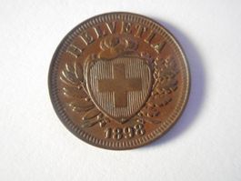 2 Rp. 1898 unz   selten   KW Fr. 175.-
