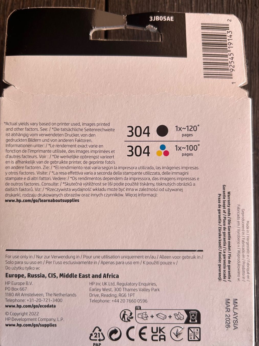 Hewlett Packard Druckerpatronen & Toner: HP 304 Druckerpatronen Multipack – Neu und originalverpackt aus Oberwil b. Zug von design_at_work 1