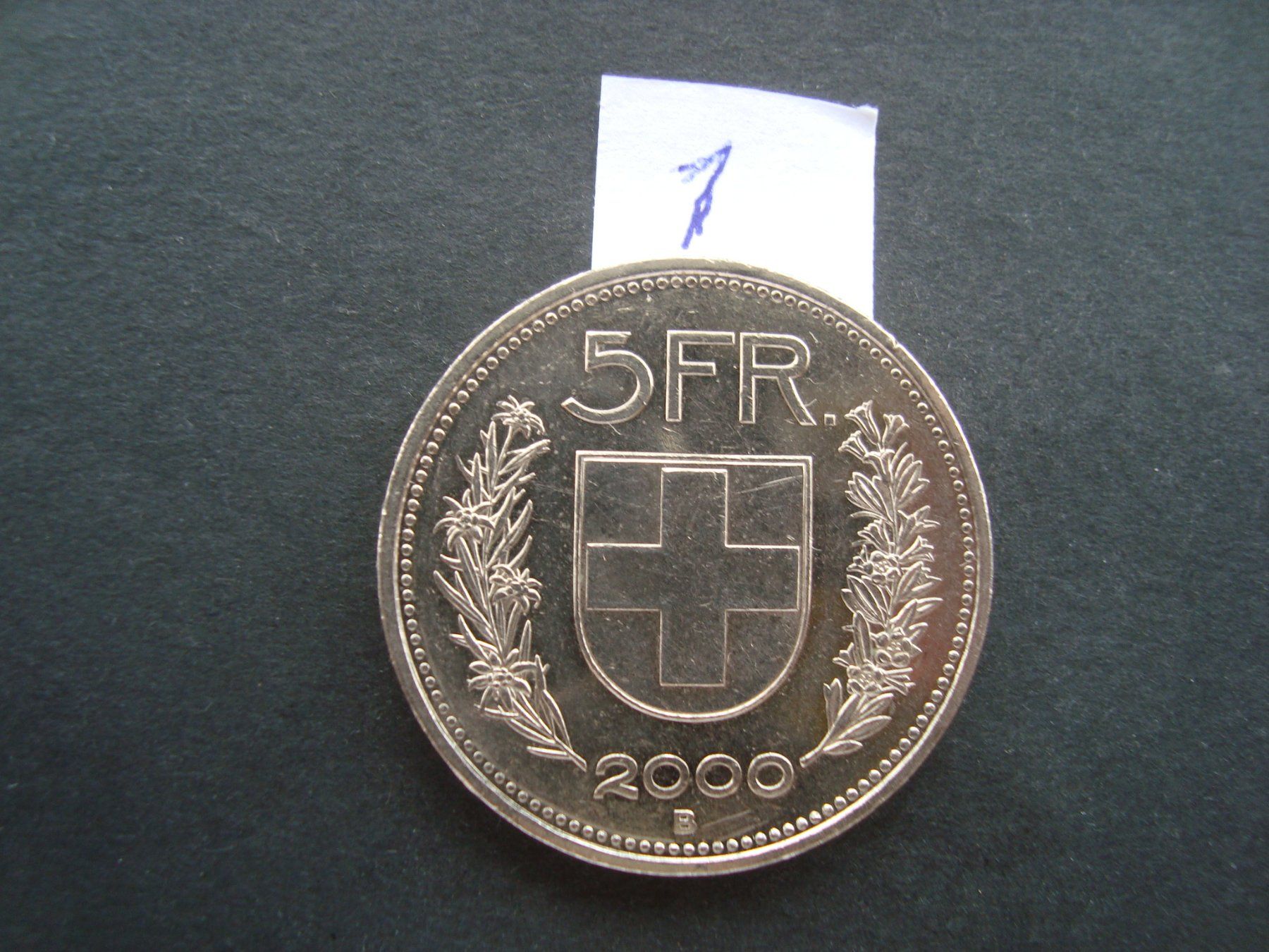 Tutti le monete: 5  FR 2000 vz (1) – Usato da Gelterkinden venduto da Cakir