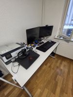 Höhenverstellbarer Schreibtisch weiss guter Zustand
